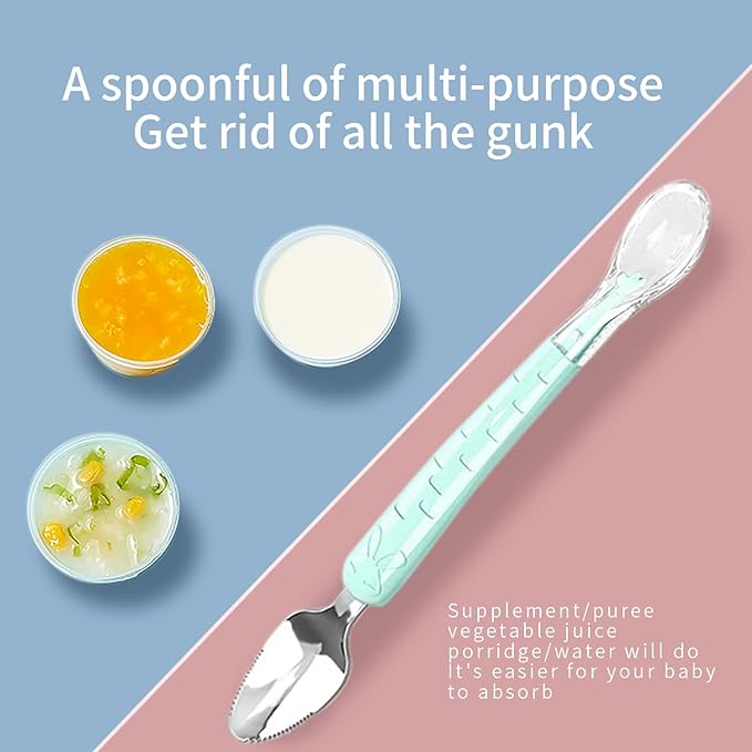 👶Double Head Baby Silicone Food Spoon