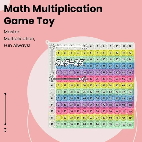 π―12x12 Multiplication Table Board Game β Portable Math Practice and Learning Toy for Kids