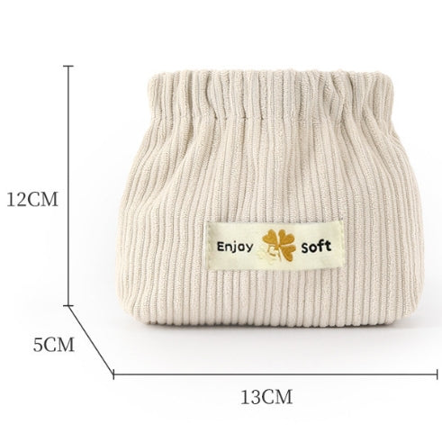 Corduroy Elastic Hair Tie Organizer