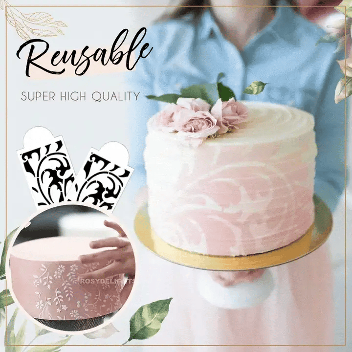 Cake Lace Decoration Stencil (Set of 10)