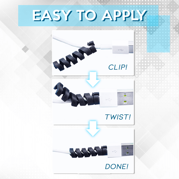 Bendable Spiral Cable Saver (10 PCS)