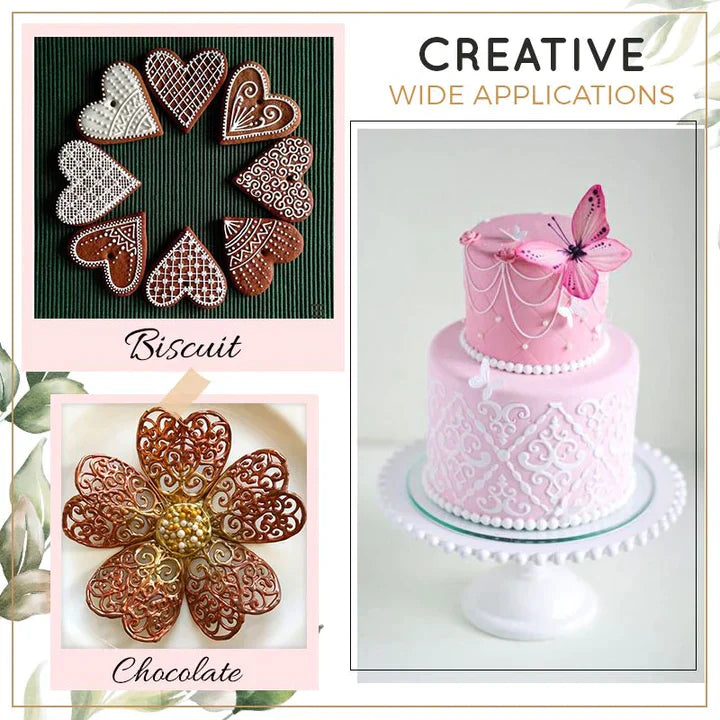 Cake Lace Decoration Stencil (Set of 10)