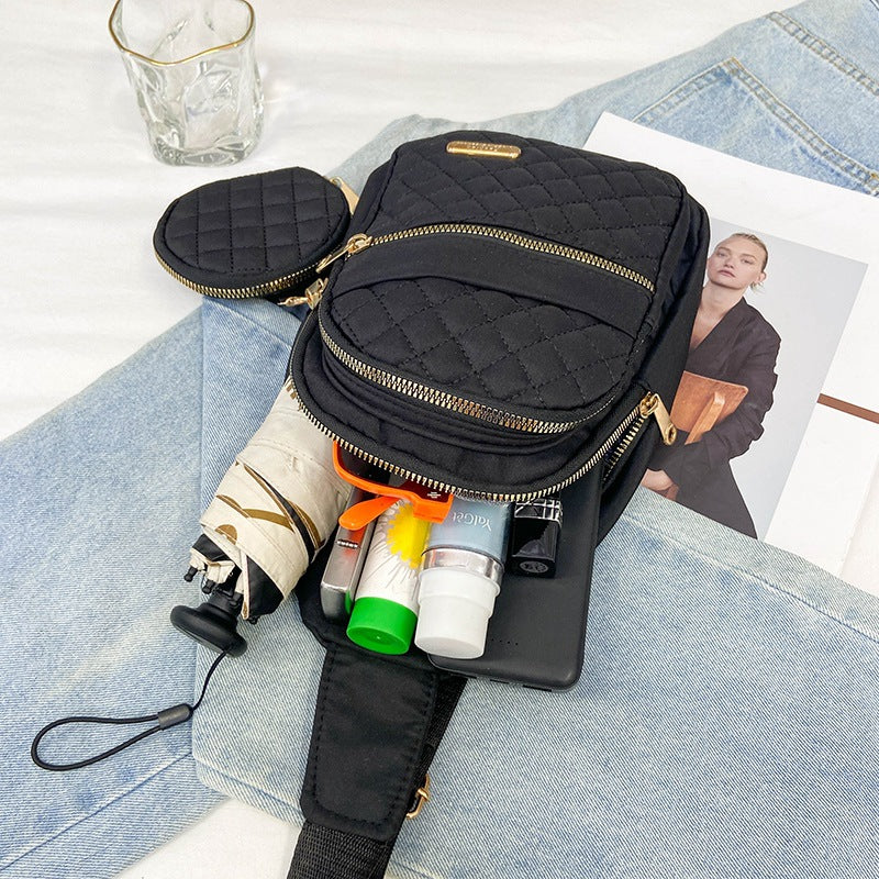 🎀Quilted waist bag-versatile large capacity crossbody bag, casual solid color