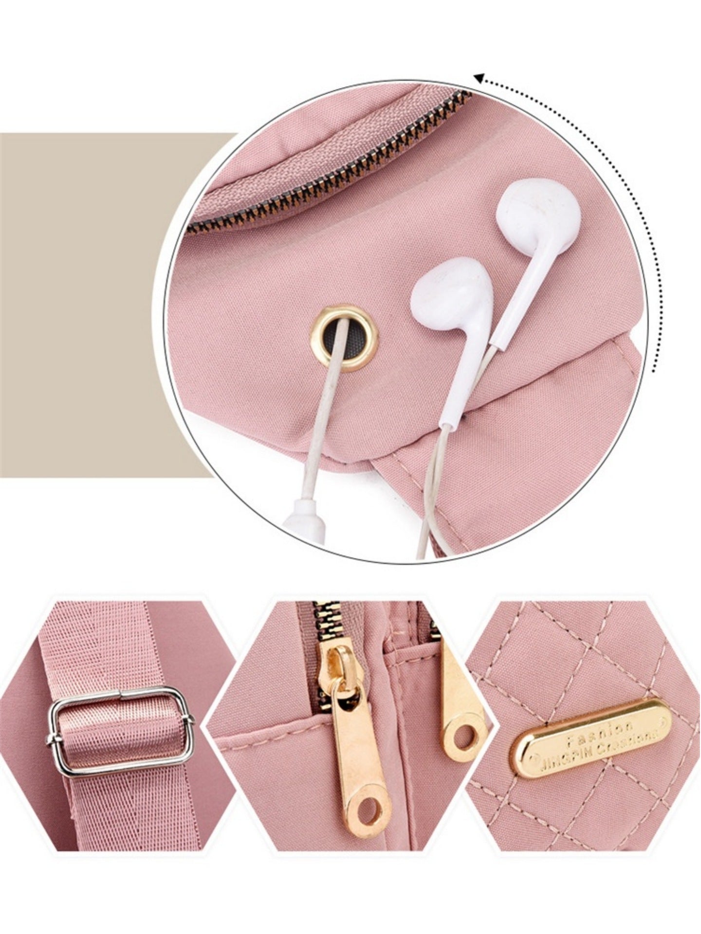🎀Quilted waist bag-versatile large capacity crossbody bag, casual solid color