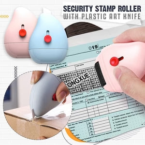 Security Stamp Roller with Plastic Art Knife