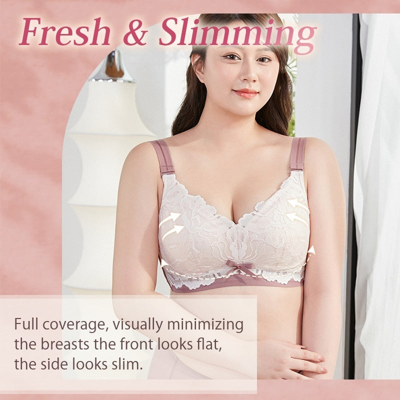 The Most Beautiful Lace Bra For Refreshing & Slimming, Wireless Design Also Offers Excellent Support