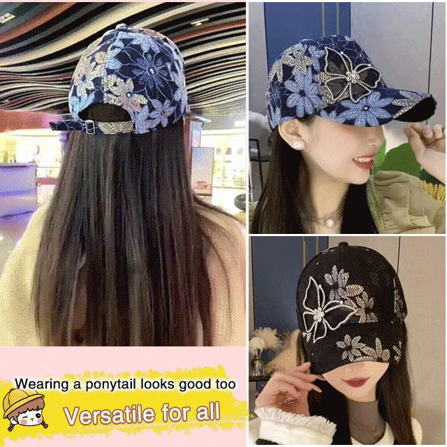 🔥Mesh Diamond Butterfly Baseball Cap