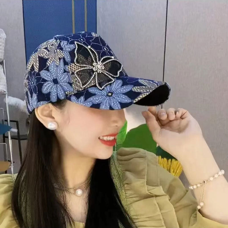 🔥Mesh Diamond Butterfly Baseball Cap