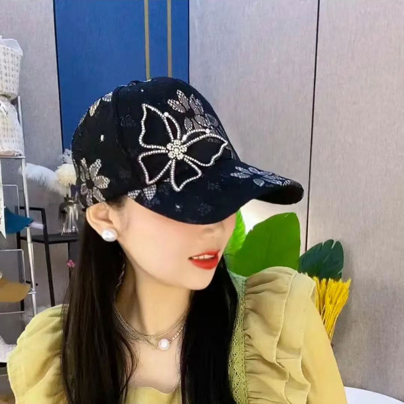 🔥Mesh Diamond Butterfly Baseball Cap