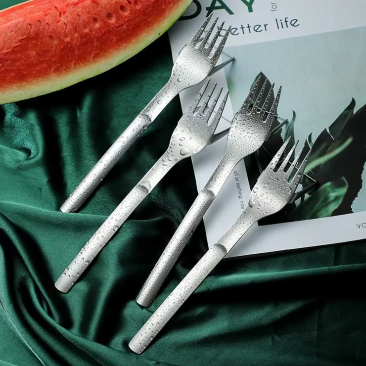 304 Stainless Steel 2-in-1 Watermelon Fork Slicer