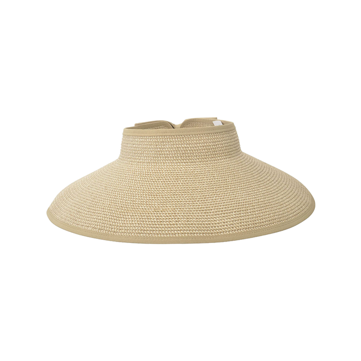 👒Sun Hats Women Chapeau Beach Cap Visor Wide Brim Straw Roll-Up Ponytail UV UPF