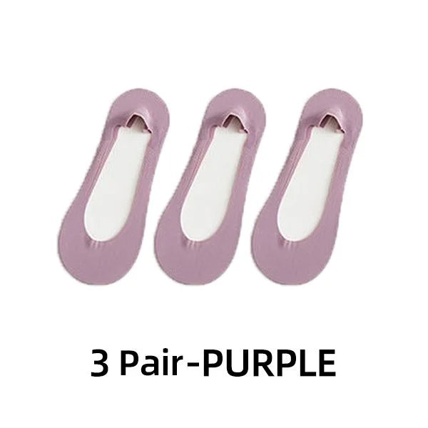 Invisible Non-slip Ice Silk Socks ( 3 Pairs )