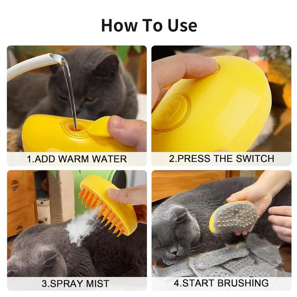 Steamy Pet Brush