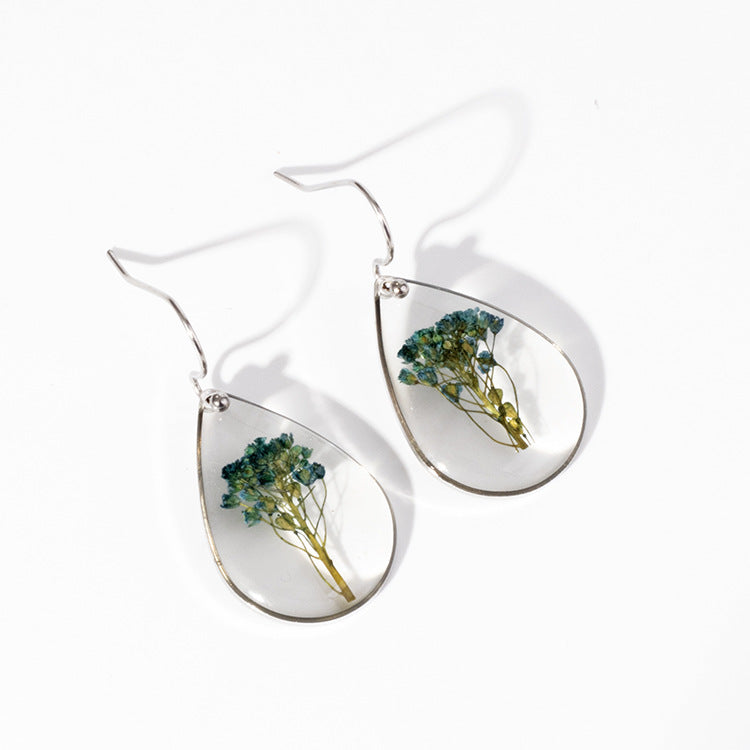 Preserved flower earrings
