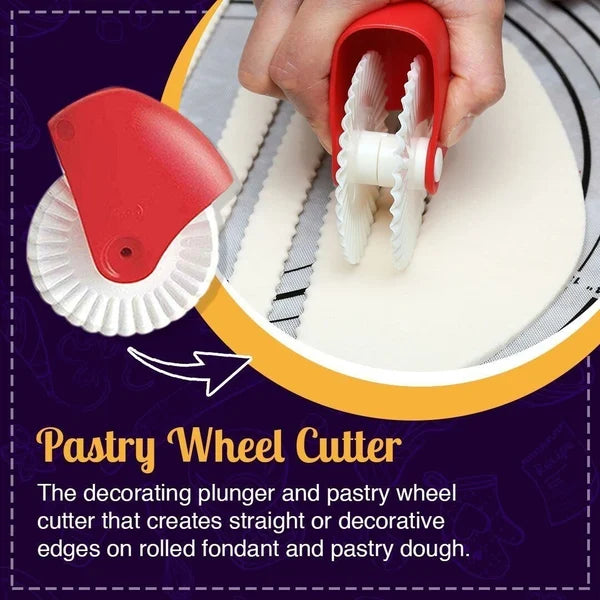 Pie Crust Wheel Cutter & Decorator Tool