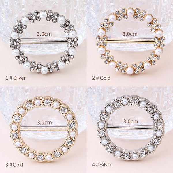 Classic All-match Pearl Rhinestone Buckles