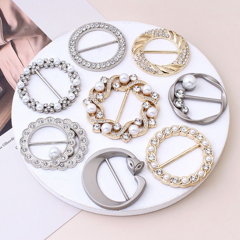 Classic All-match Pearl Rhinestone Buckles