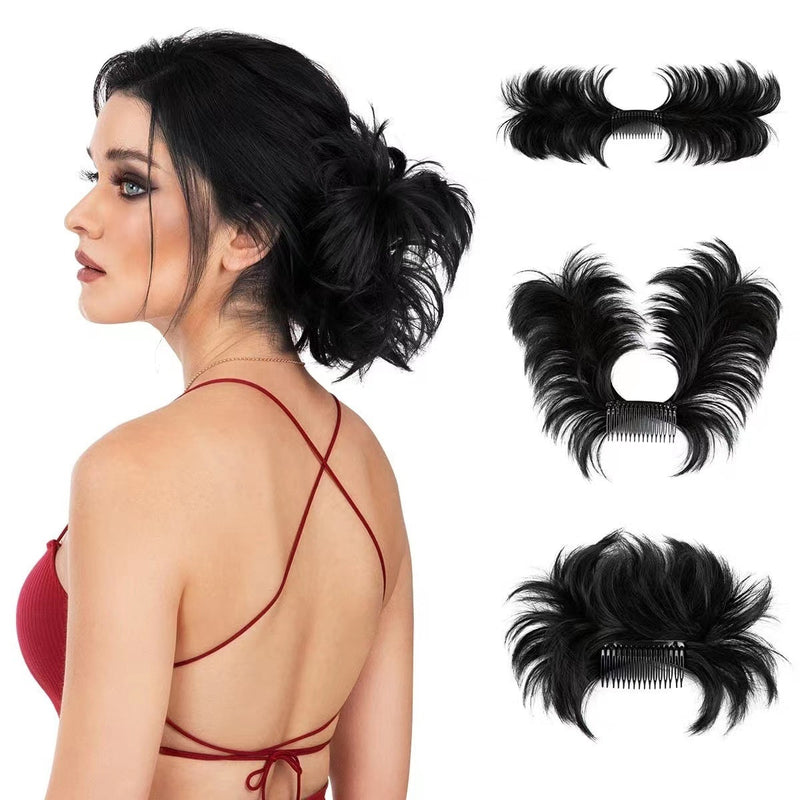 Messy Bun Side Comb Clip in Hair Bun Easy Hairpieces