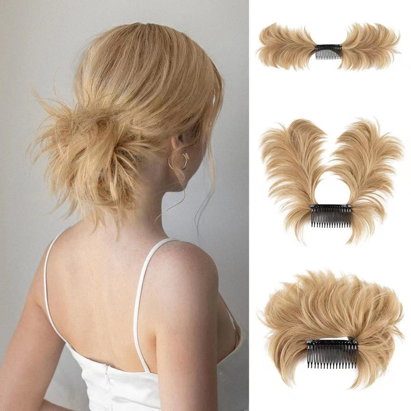 Messy Bun Side Comb Clip in Hair Bun Easy Hairpieces