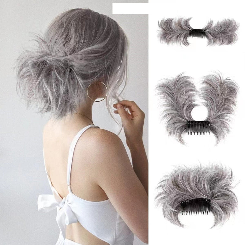 Messy Bun Side Comb Clip in Hair Bun Easy Hairpieces