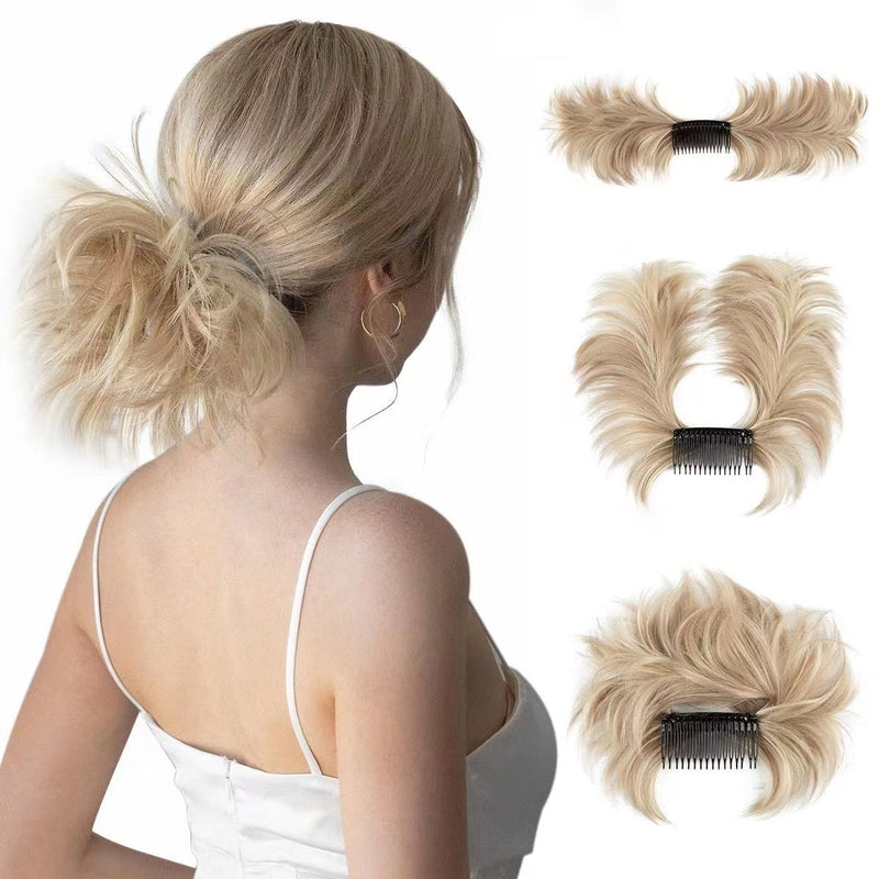 Messy Bun Side Comb Clip in Hair Bun Easy Hairpieces