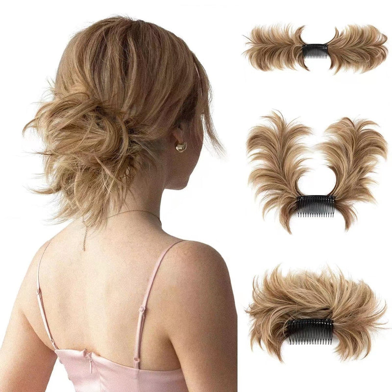 Messy Bun Side Comb Clip in Hair Bun Easy Hairpieces