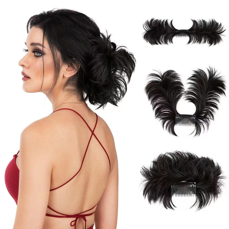 Messy Bun Side Comb Clip in Hair Bun Easy Hairpieces