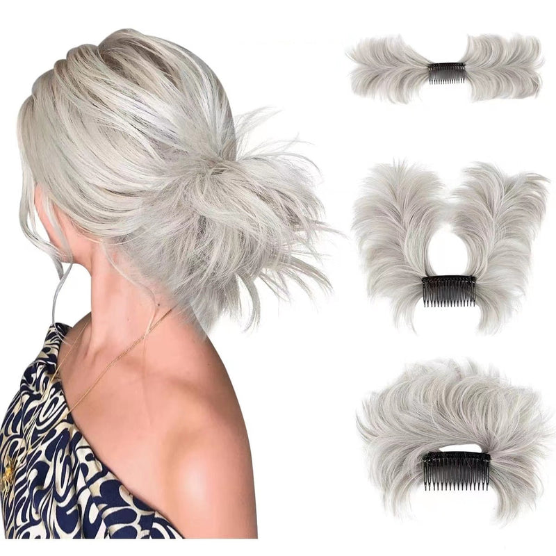 Messy Bun Side Comb Clip in Hair Bun Easy Hairpieces