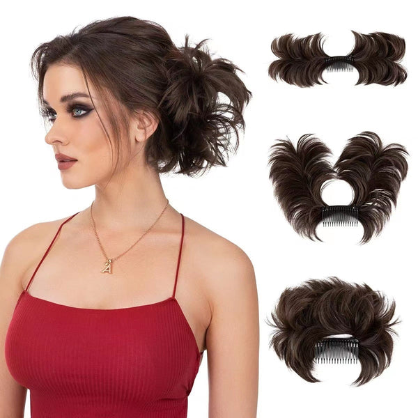 Messy Bun Side Comb Clip in Hair Bun Easy Hairpieces