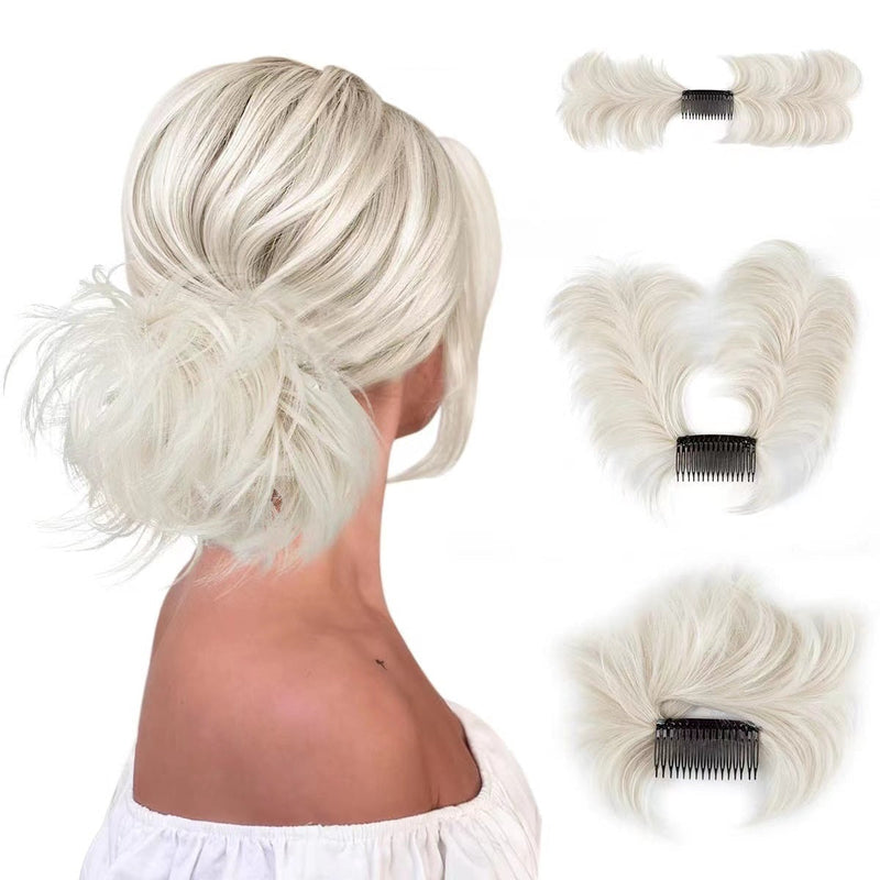 Messy Bun Side Comb Clip in Hair Bun Easy Hairpieces