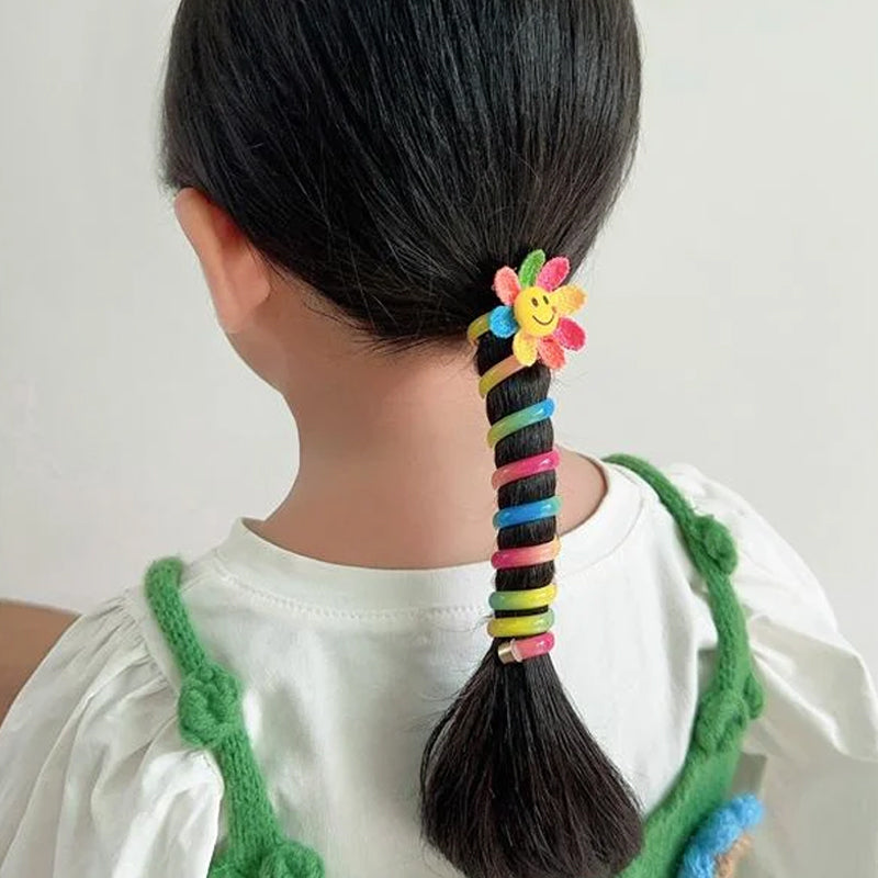 Colorful Telephone Wire Hair Bands For Kids