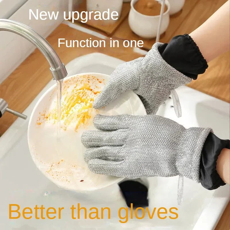 Wire Dishwashing Gloves（Reusable 10,000 times）