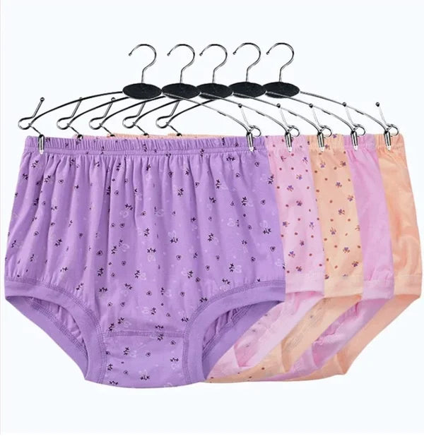 New High-Waist Ladies Cotton Panties Plus Size