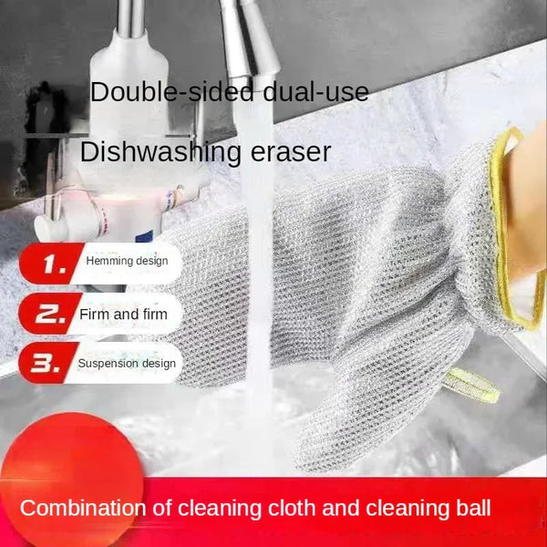 Wire Dishwashing Gloves（Reusable 10,000 times）