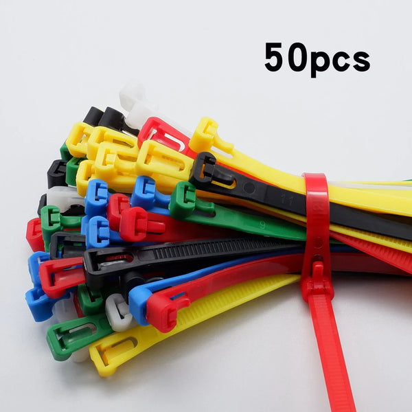 50 pieces/pack reusable nylon zip ties