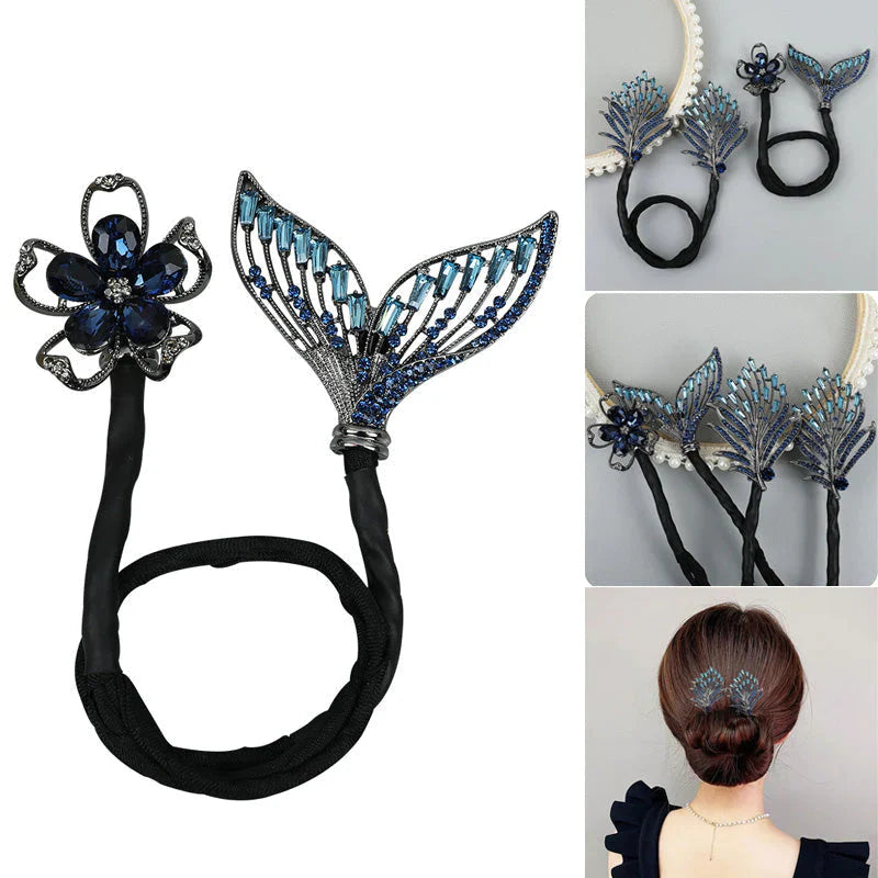 Rhinestone Flower Hair Clip