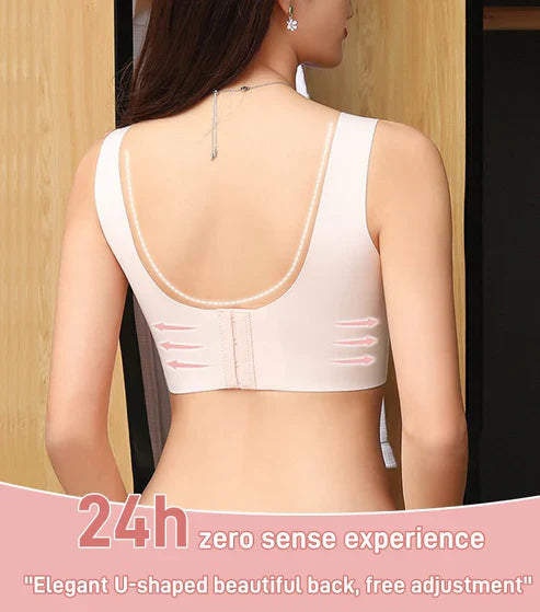 Anti-Sag Wrap Support Seamless Back Button Bra