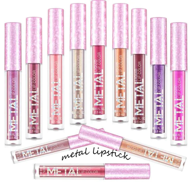 GLITTER METALLIC LIQUID LIPSTICK WATERPROOF