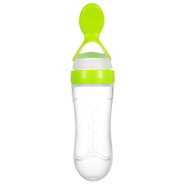 Baby Silicone Food Supplement Bottle Rice Paste Spoon