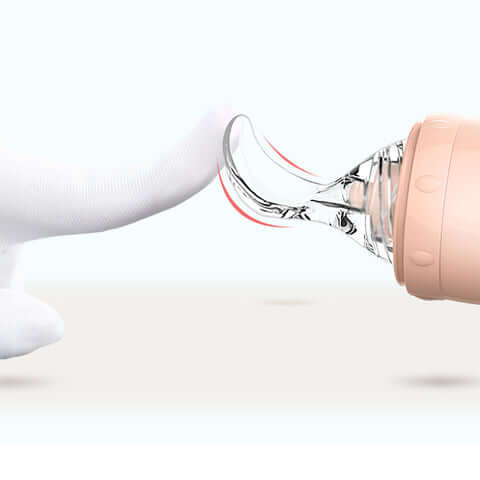 Silicone Baby Food Feeder Bottle With Standing Base