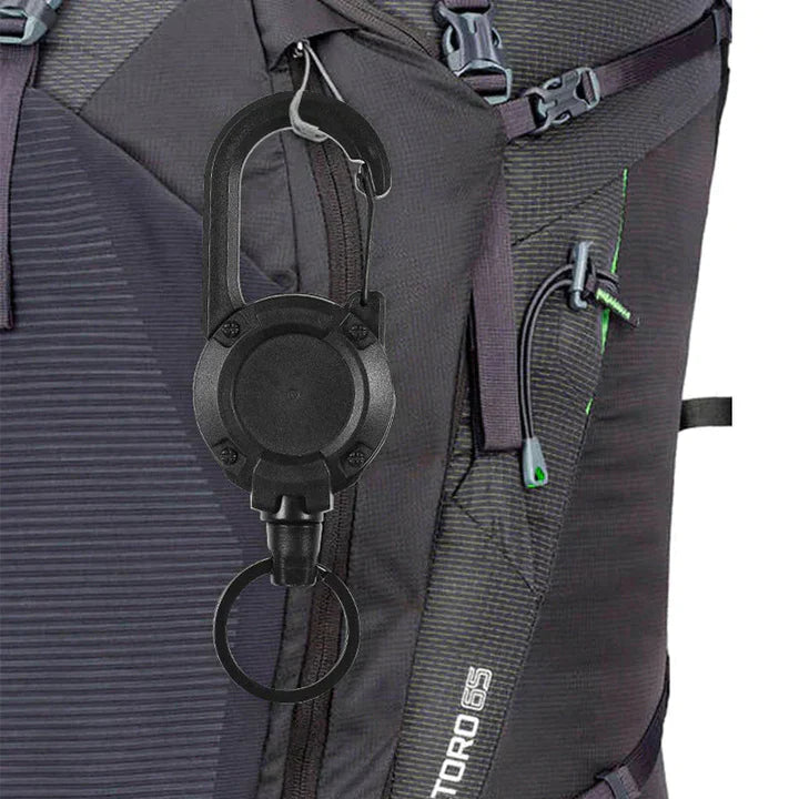 Outdoor Automatic Retractable Wire Rope Luya Tactical Keychain