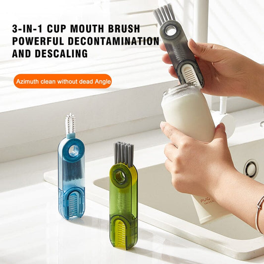 3 in 1 Multifunctional Cup Lid Gap Cleaning Brush