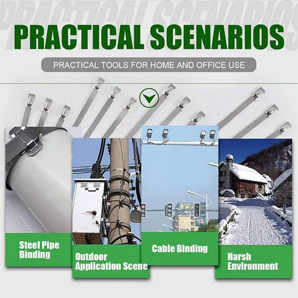 Multi-Purpose Locking Cable Metal Zip Ties