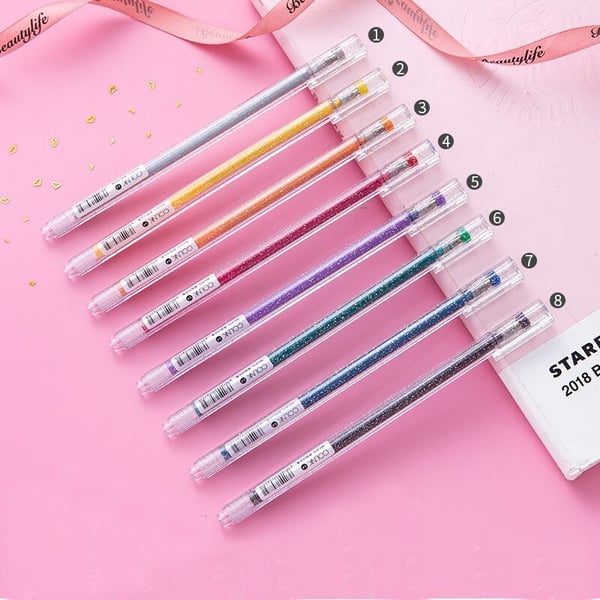 Glitter Gel Pen Set (8 colors)