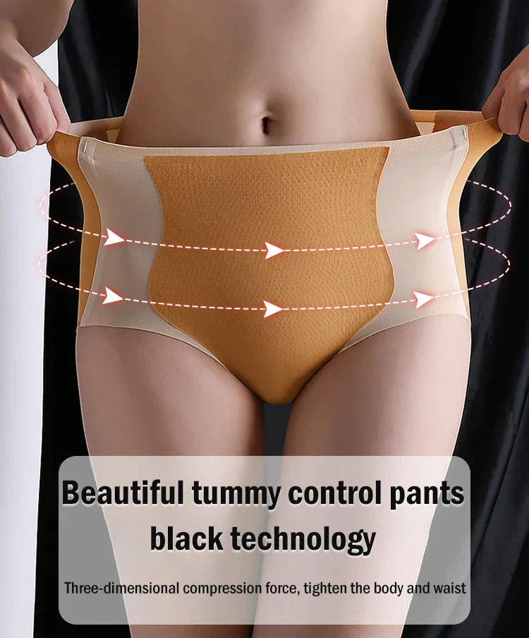 Color-block Hip-lifting Seamless Waist Control Pants