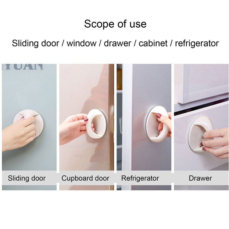 STRONG SPONGE GLUE PLASTIC DOOR HANDLE【4pcs】