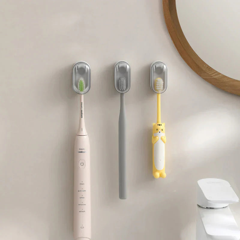 Toothbrush Holder Wall Mounted With Cover