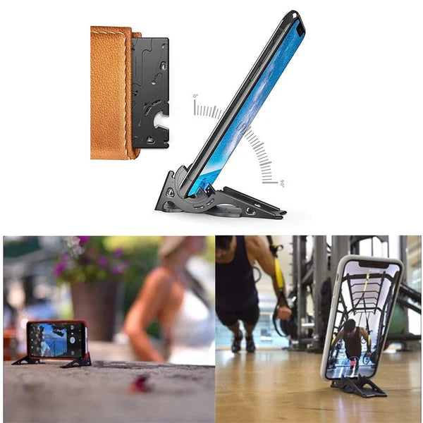 Portable card phone holder