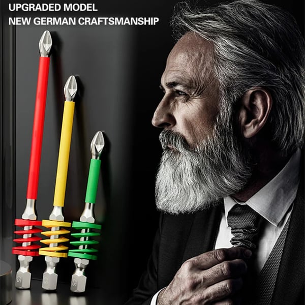 Anti-Slip Magnetic Phillips Bit with Spring