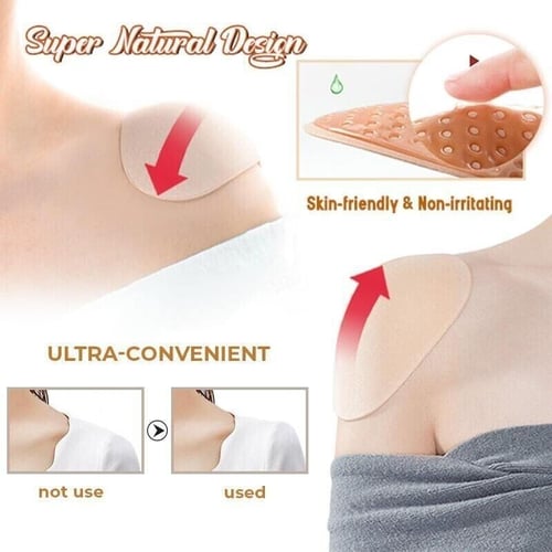 🔥🔥Naturally Silicone -Transparent Anti-slip Shoulder Pads （1 pair）